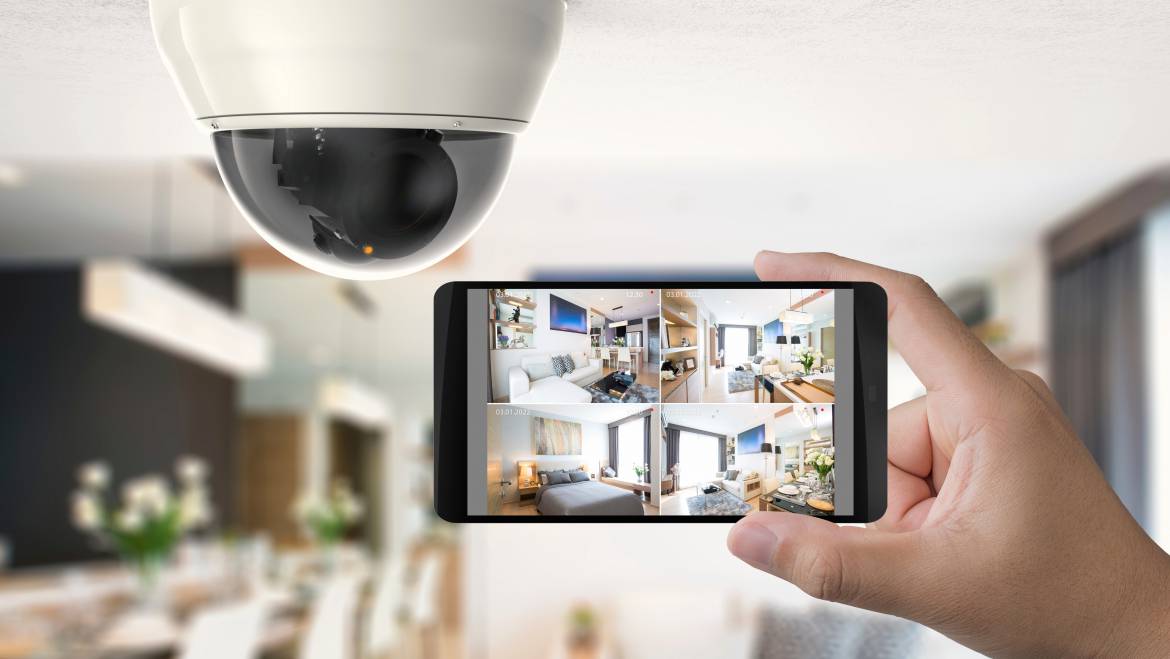 Security camera live view on a mobile device